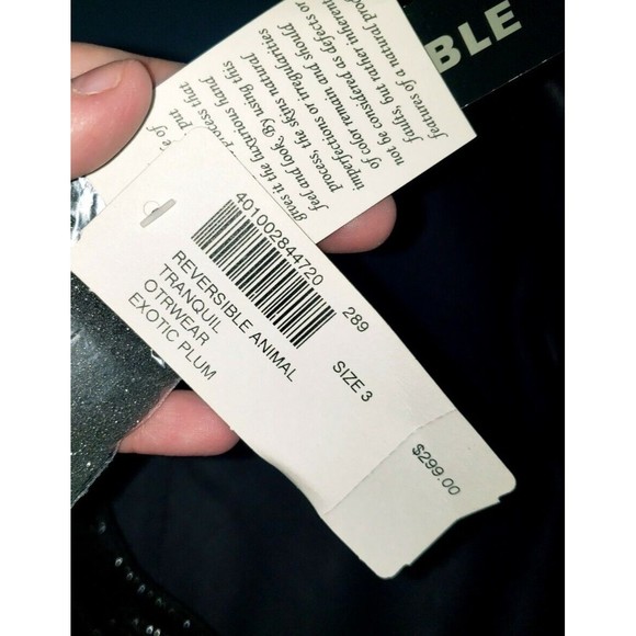 Chico's Reversible Leather & Shiny Plum Purple Snake Skin Jacket NWT Sz XL 3 - Picture 12 of 12